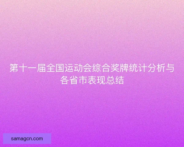 第十一届全国运动会综合奖牌统计分析与各省市表现总结